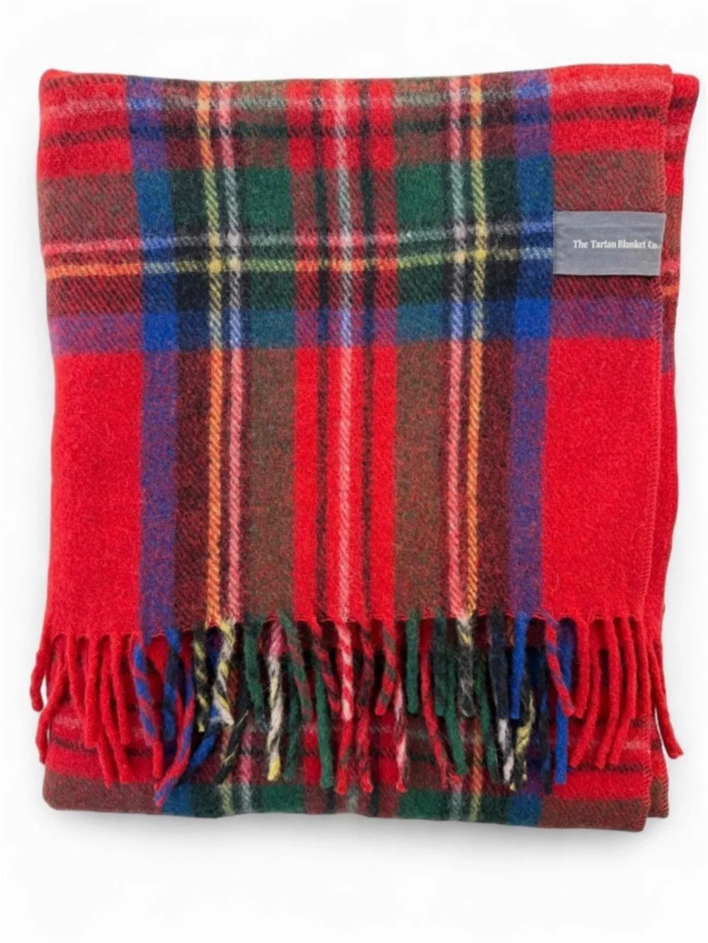 Royal Stewart Red Wool Throw with Fringe - 30x72 by The Tartan Blanket Co.